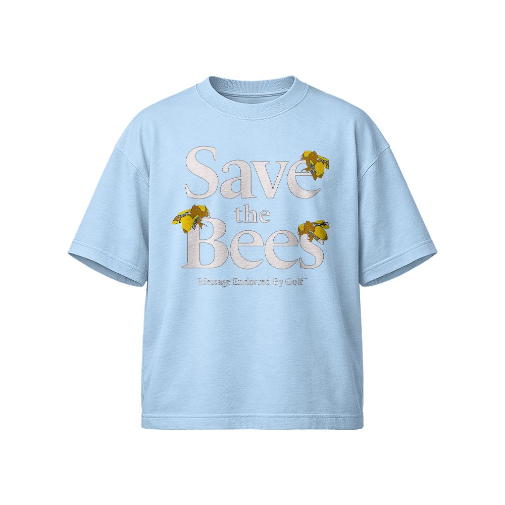 Save The Bees Message Graphic T-Shirt - Vintage Golf Wang Hip Hop Black Oversized Tee