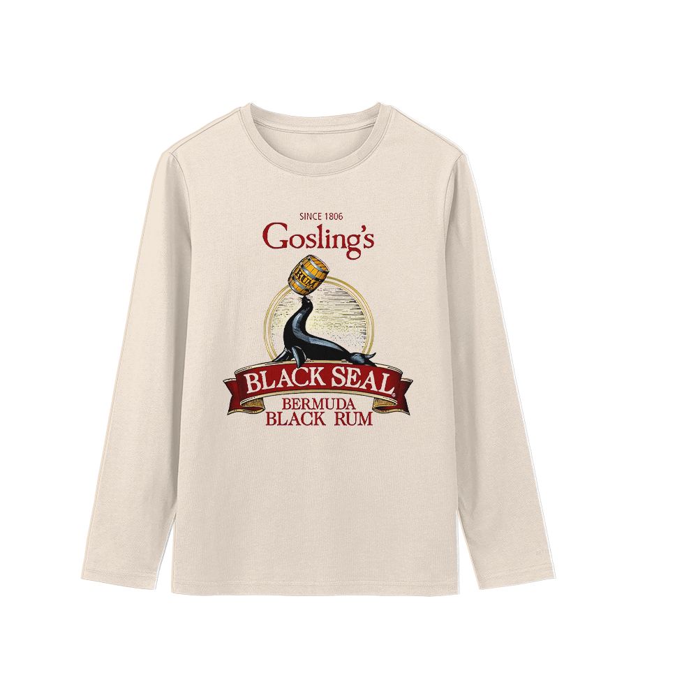 Gosling's Black Seal Rum Graphic T-Shirt - Vintage Bermuda Black Rum White Oversized Tee