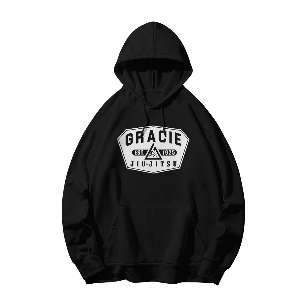 Gracie Jiu-Jitsu Vintage Logo Graphic T-Shirt - Martial Arts Green Oversized Tee