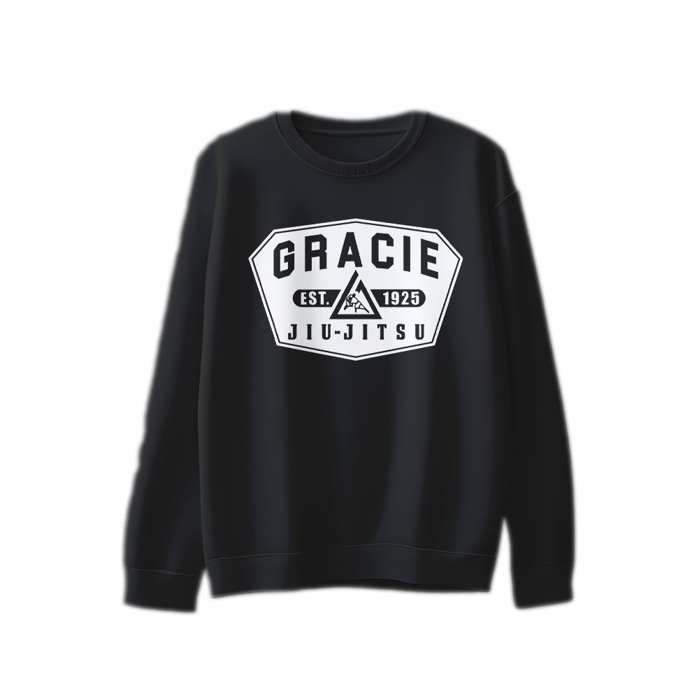 Gracie Jiu-Jitsu Vintage Logo Graphic T-Shirt - Martial Arts Green Oversized Tee
