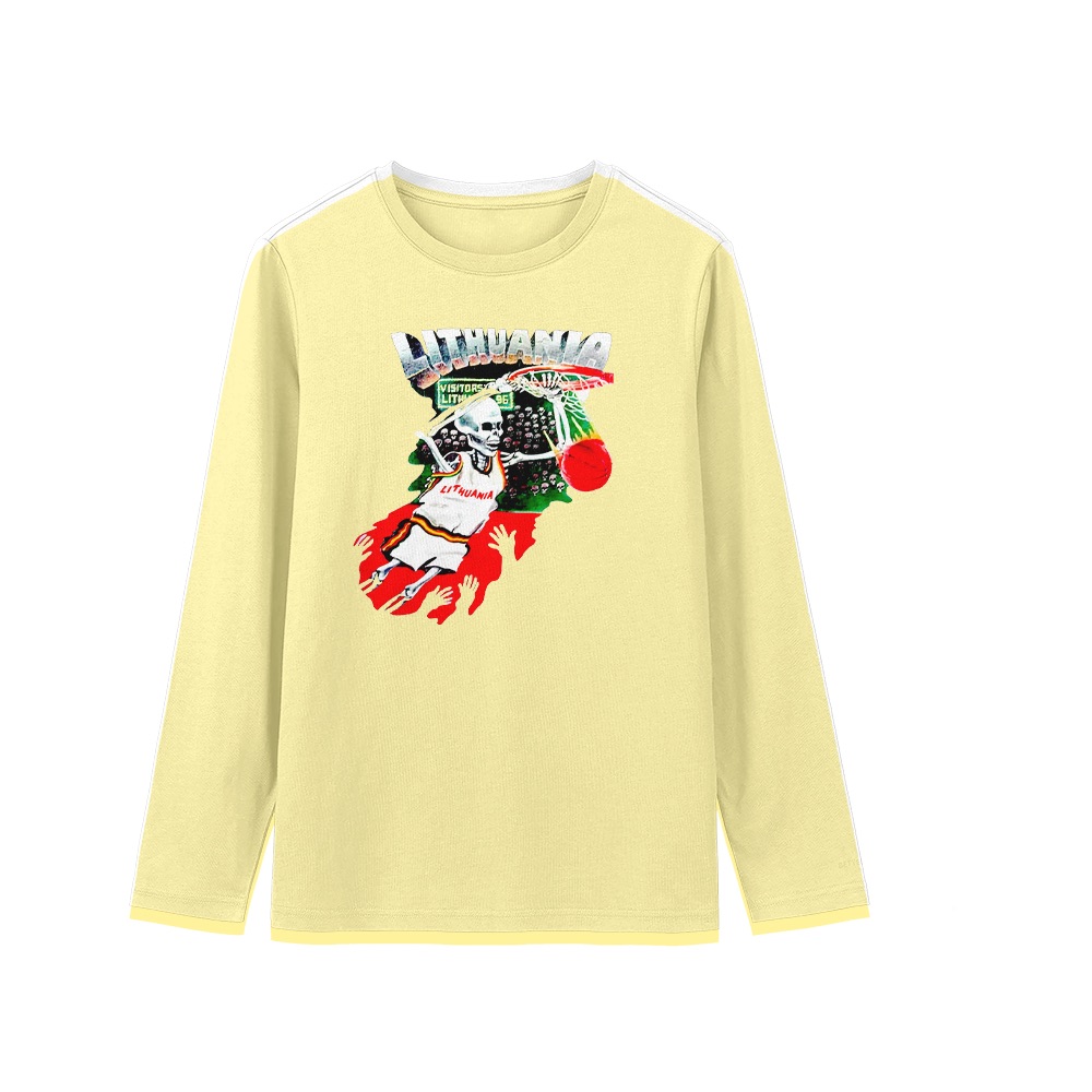 Lithuania Basketball T-Shirt – Vintage Dunking Skeleton Graphic Tee