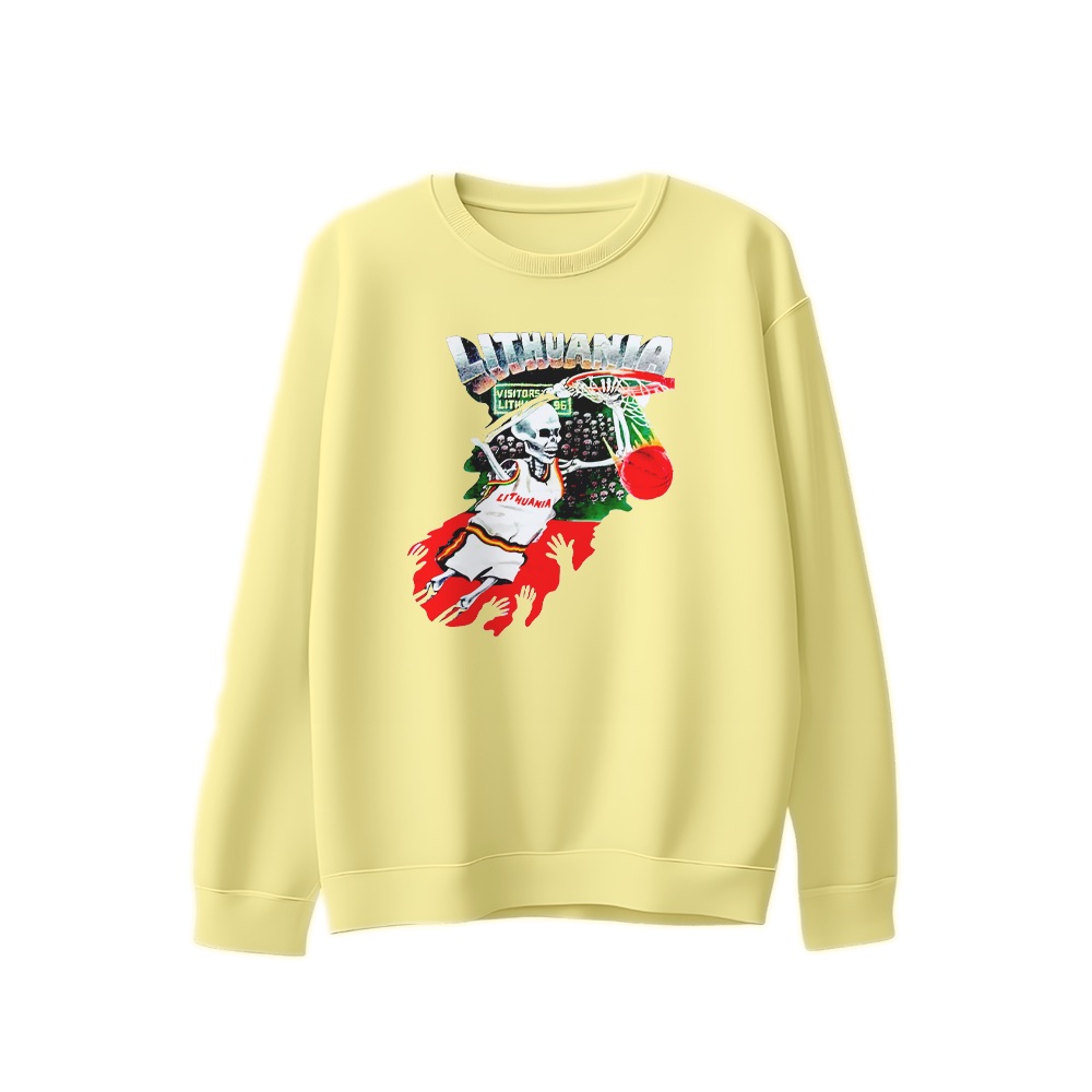 Lithuania Basketball T-Shirt – Vintage Dunking Skeleton Graphic Tee