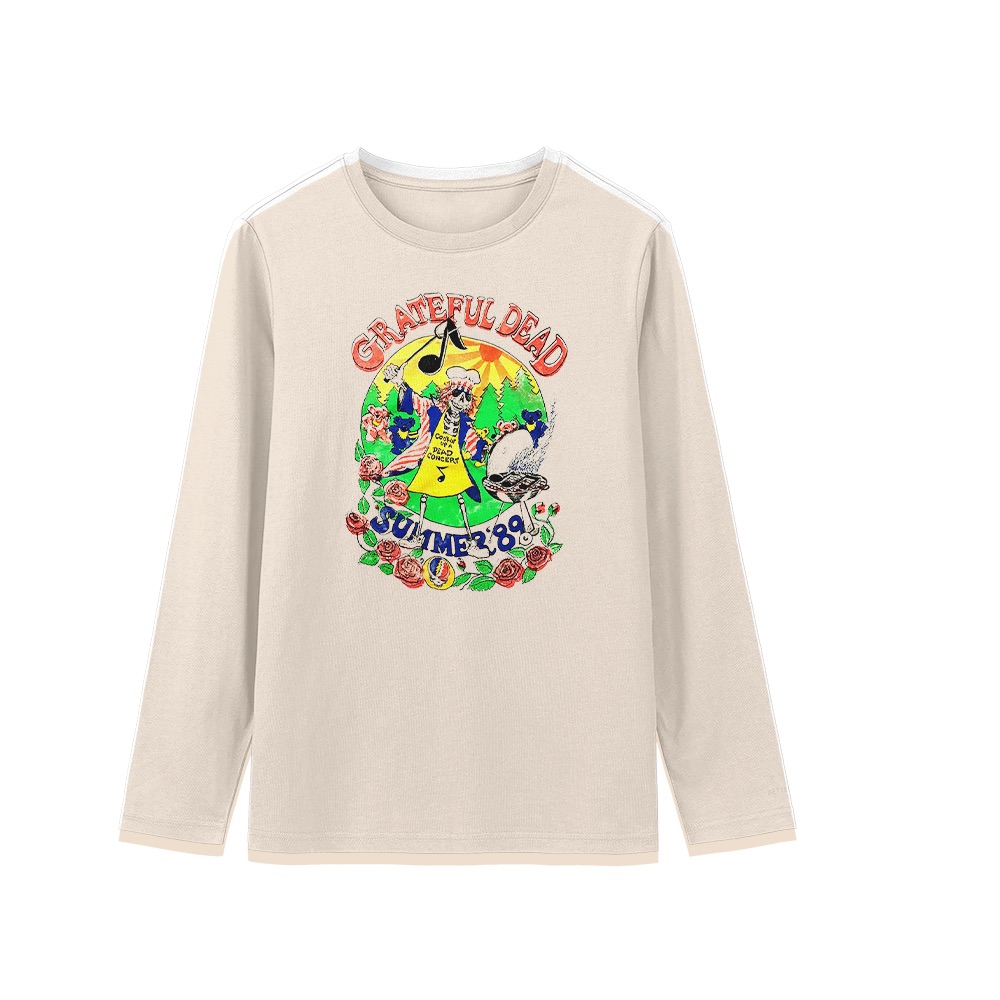 Grateful Dead T-Shirt – Vintage 1989 Summer Tour BBQ Skeleton Graphic Tee