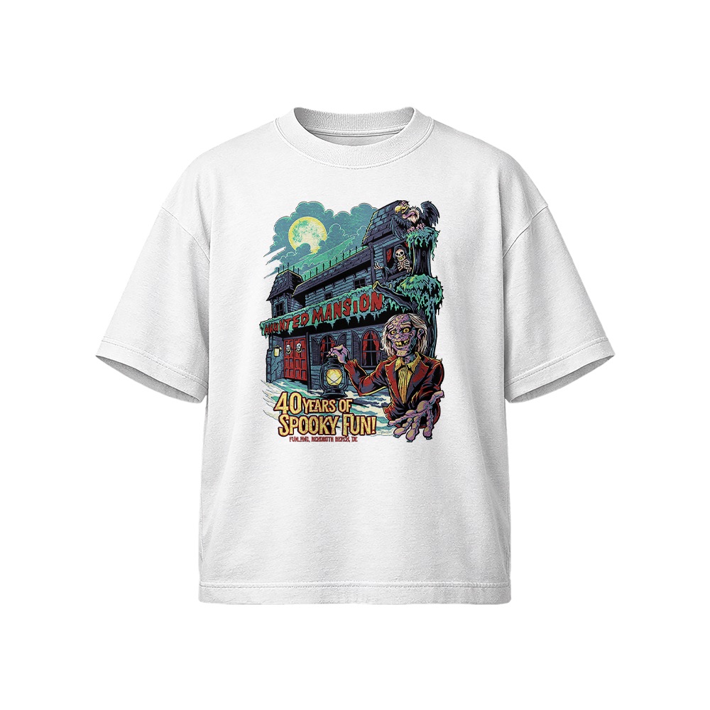 Funland Haunted Mansion T-Shirt – Vintage 40 Years of Spooky Fun Graphic Tee