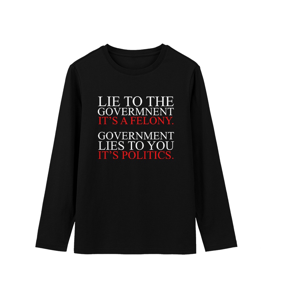 Lie To The Government T-Shirt – Vintage Anti Political Humor Statement Tee