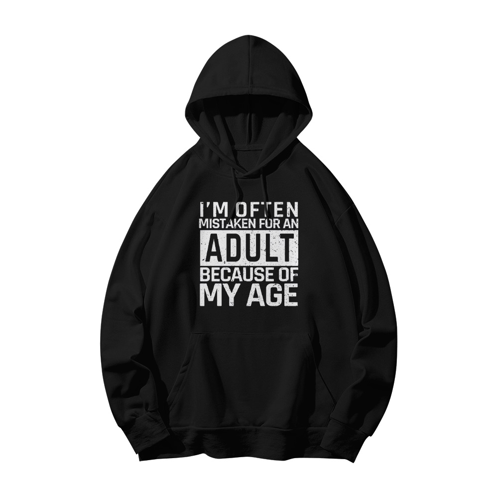 Mistaken For An Adult T-Shirt – Vintage Funny Sarcastic Aging Graphic Tee