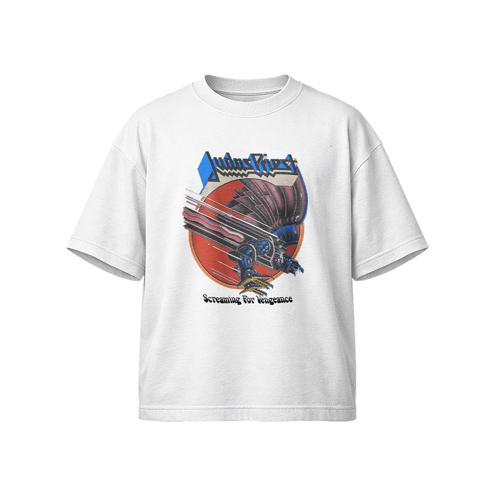 Judas Priest T-Shirt – Vintage Screaming for Vengeance Heavy Metal Album Graphic Tee