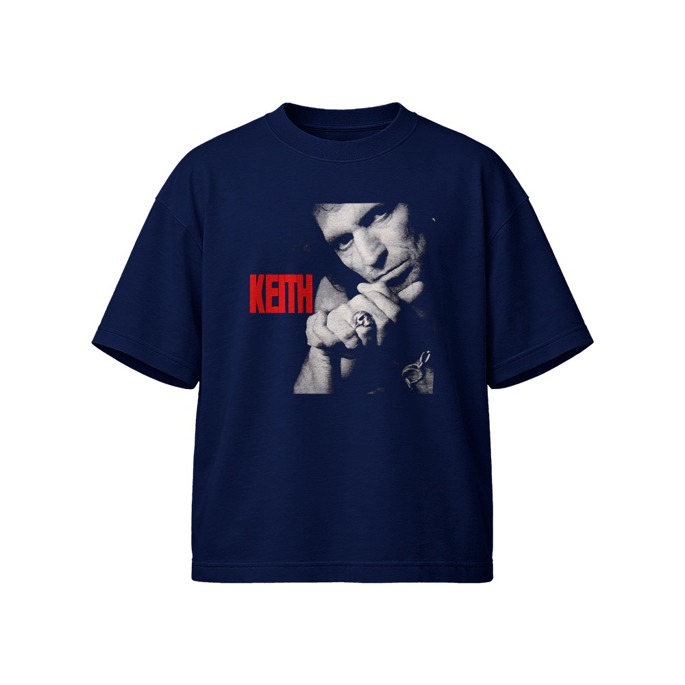 Keith Richards T-Shirt – Vintage Classic Rock Solo Artist Portrait Graphic Tee