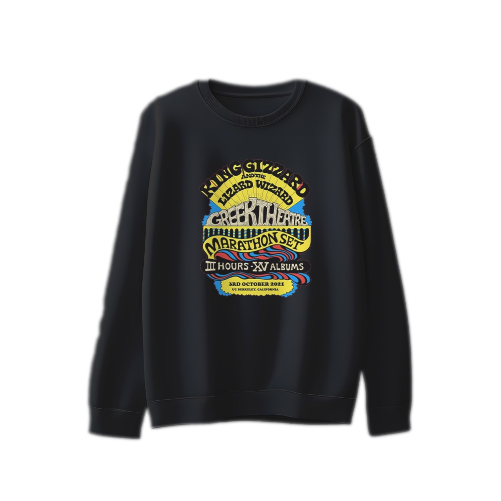 King Gizzard T-Shirt – Vintage Greek Theatre Marathon Set Psych Rock Graphic Tee