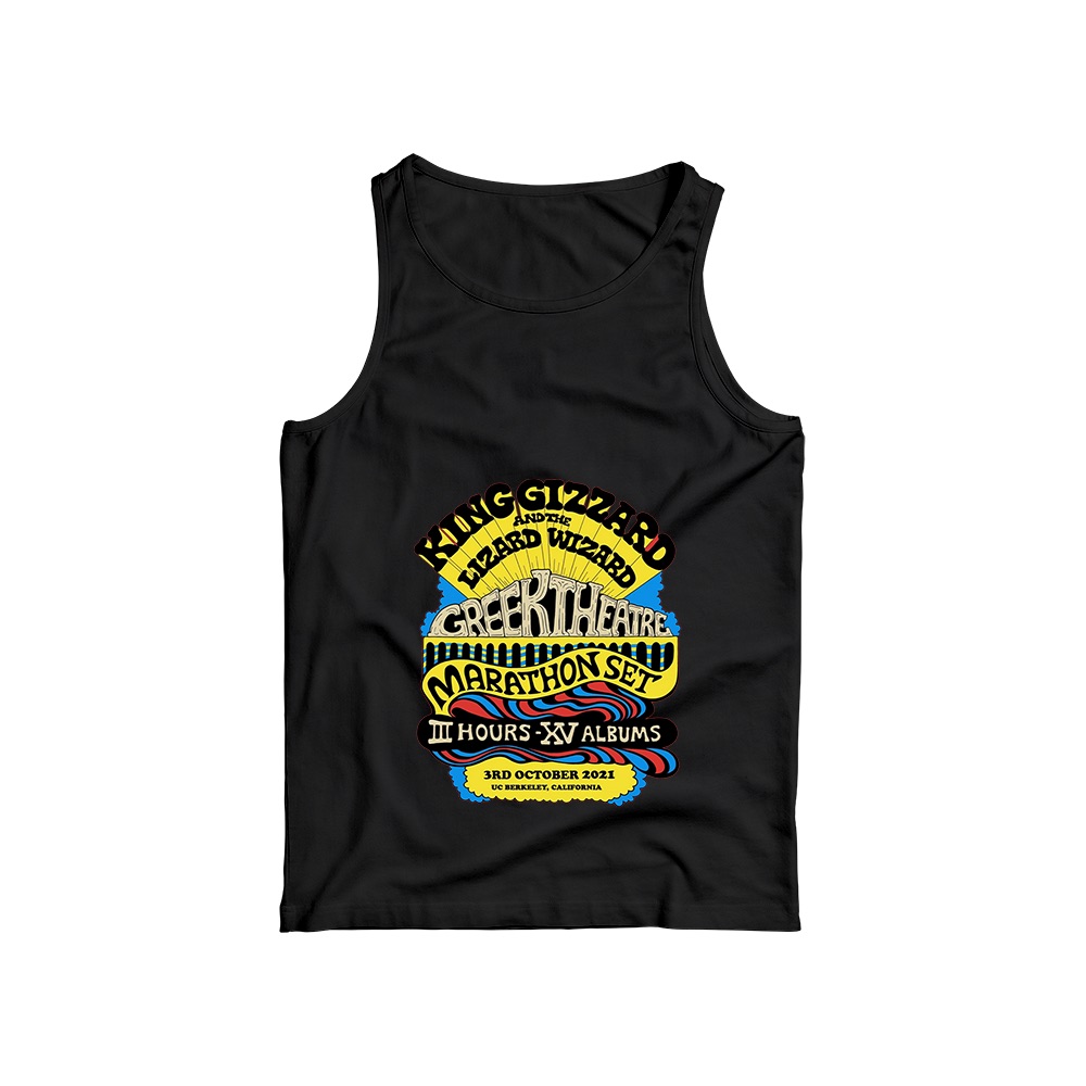 King Gizzard T-Shirt – Vintage Greek Theatre Marathon Set Psych Rock Graphic Tee