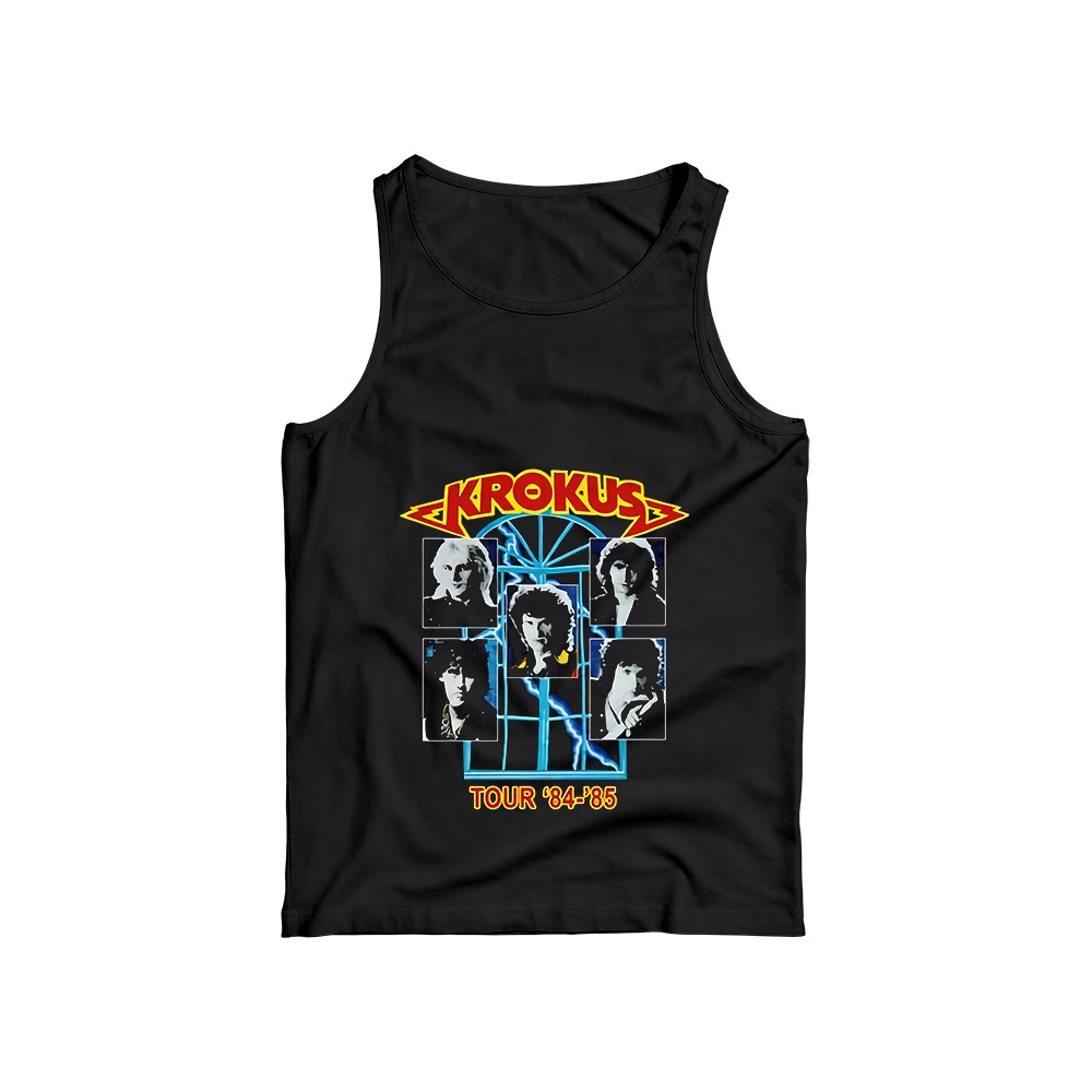 Krokus T-Shirt – Vintage Tour '84-'85 Blitz Hard Rock Graphic Tee