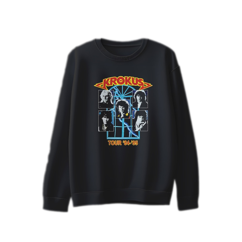 Krokus T-Shirt – Vintage Tour '84-'85 Blitz Hard Rock Graphic Tee