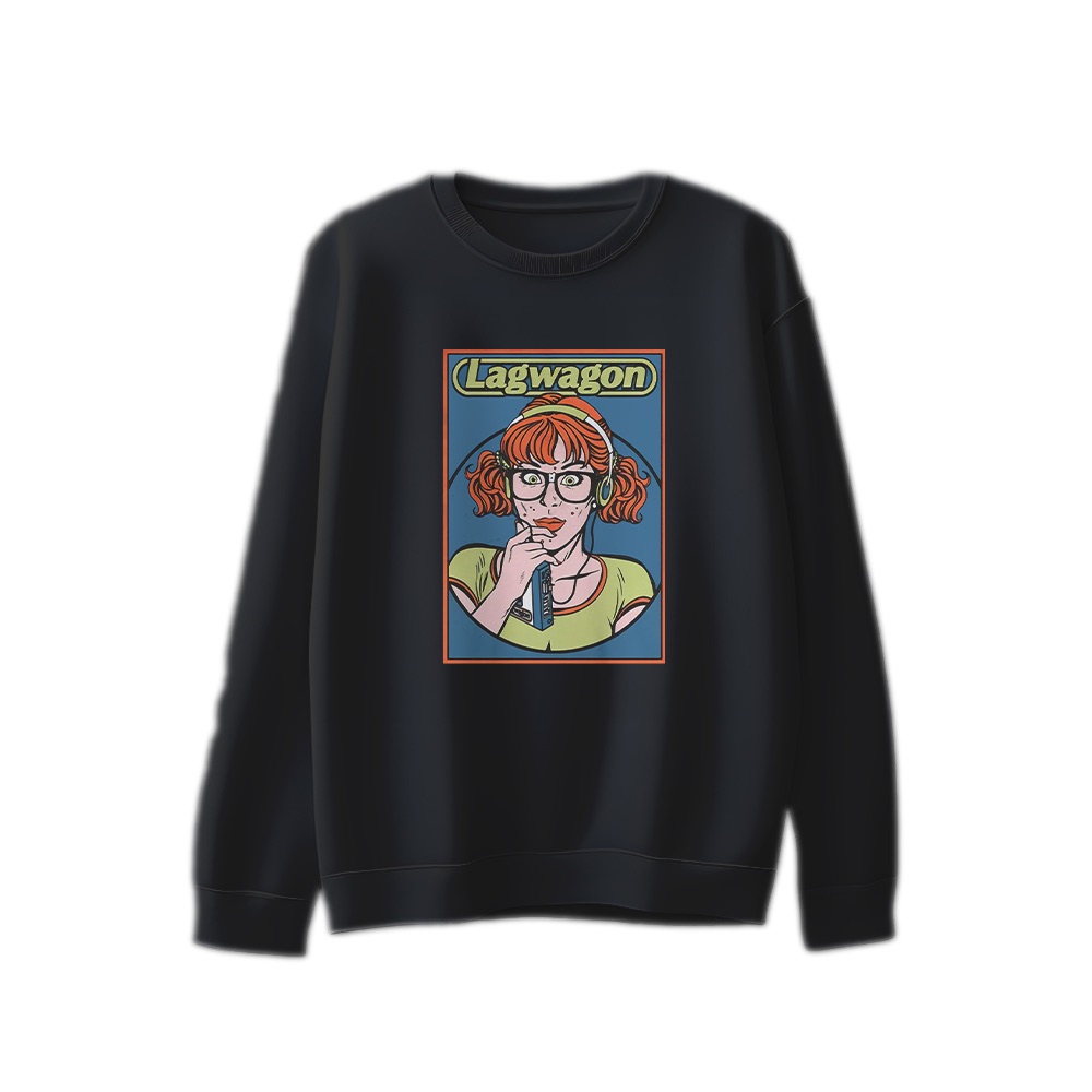 Lagwagon T-Shirt – Vintage Comic Girl Art Skate Punk Graphic Tee