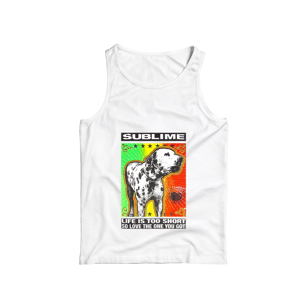 Sublime T-Shirt – Vintage Lou Dog Life Is Too Short Ska Punk Graphic Tee