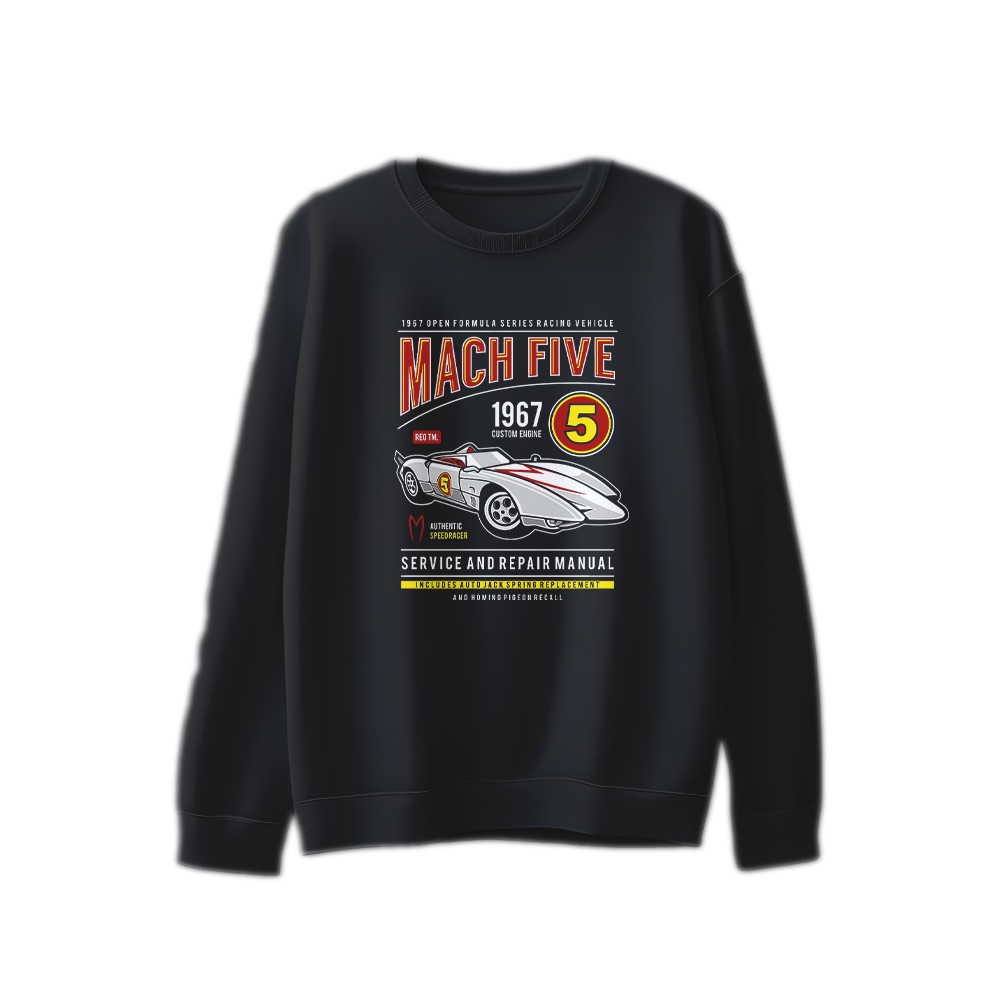 Speed Racer T-Shirt – Vintage Mach Five 1967 Retro Anime Car Graphic Tee