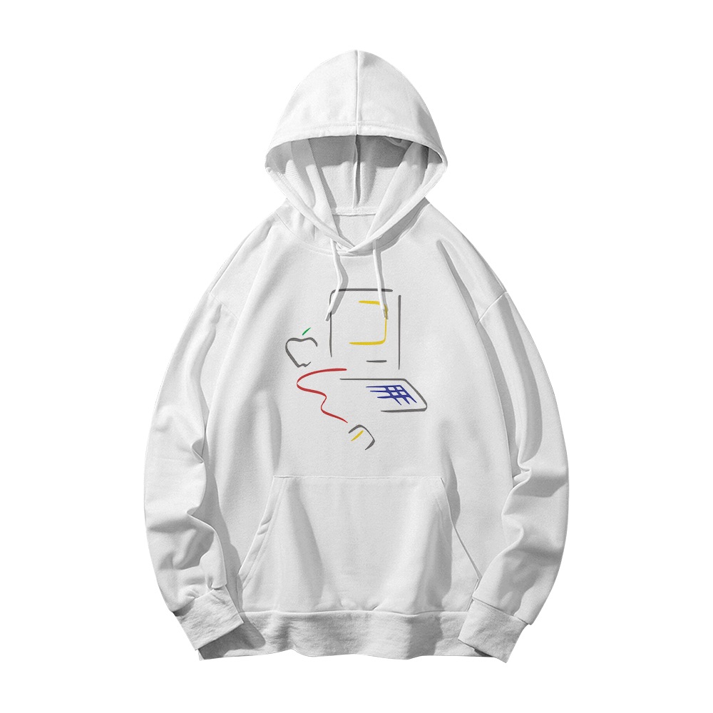 Vintage Apple Computer T-Shirt – Retro Macintosh Line Art Tech Culture Graphic Tee