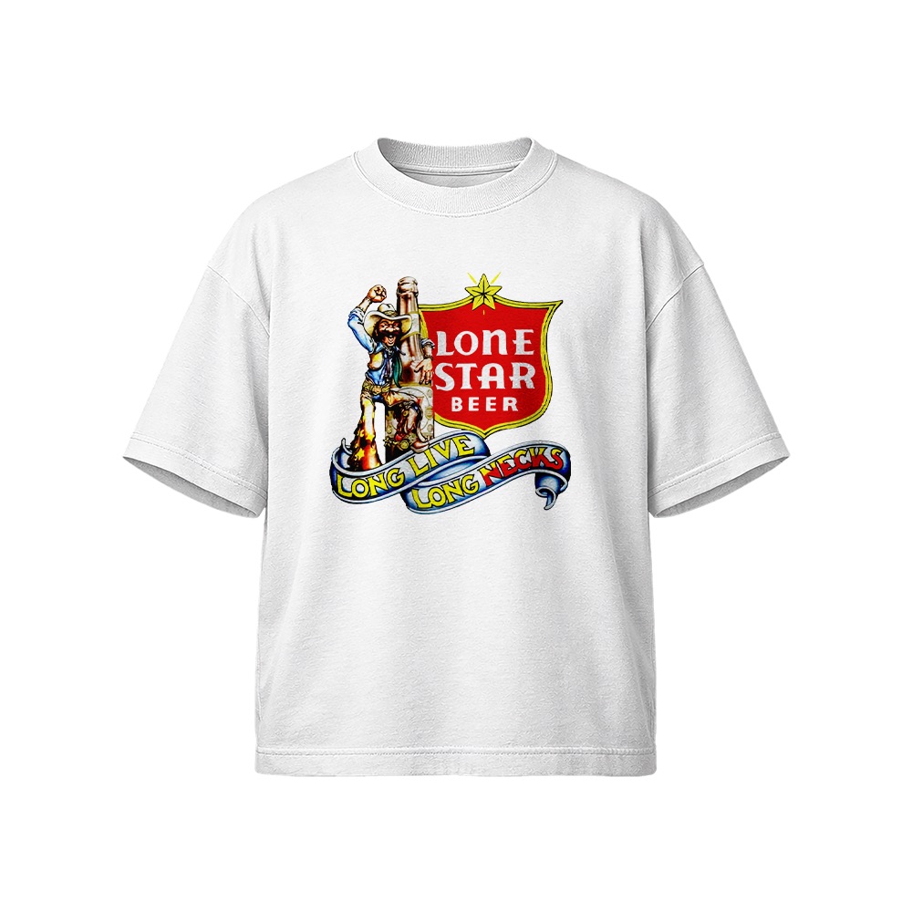 Lone Star Beer T-Shirt – Vintage Lone Star Long Live Long Necks Graphic Tee