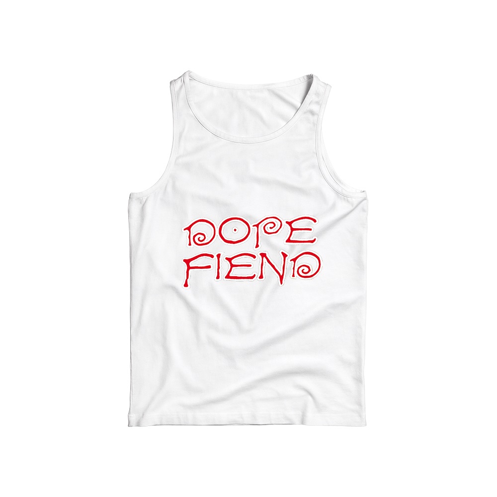 Dope Fiend T-Shirt – Vintage Red Typography Alternative Streetwear Graphic Tee