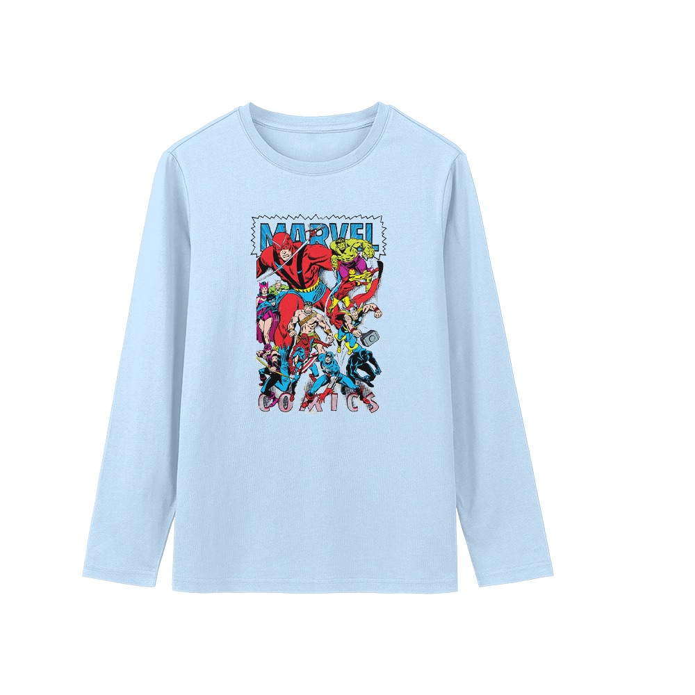 Marvel Comics T-Shirt – Vintage Classic Superhero Ensemble Graphic Tee