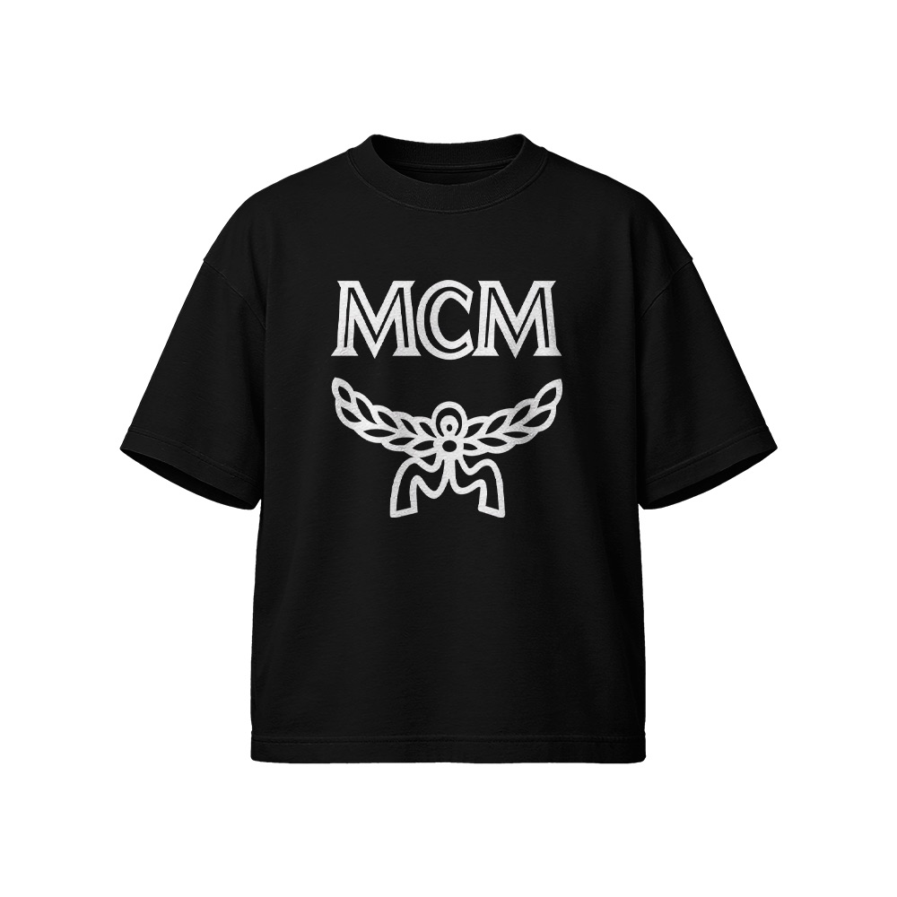 MCM T-Shirt – Vintage Cognac Visetos Laurels Luxury Streetwear Graphic Tee