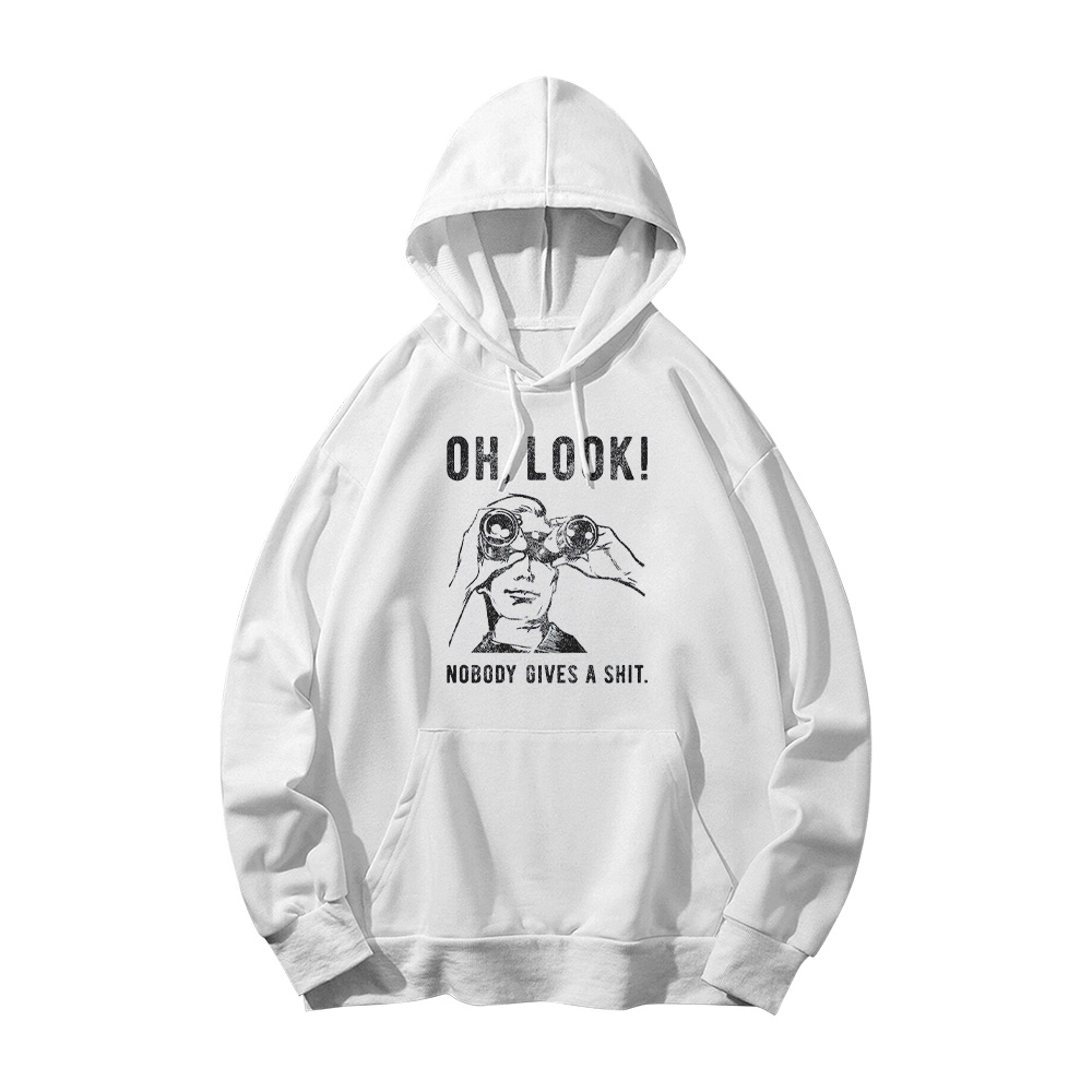 Oh Look Nobody Gives A Shit T-Shirt – Vintage Sarcastic Binoculars Graphic Tee