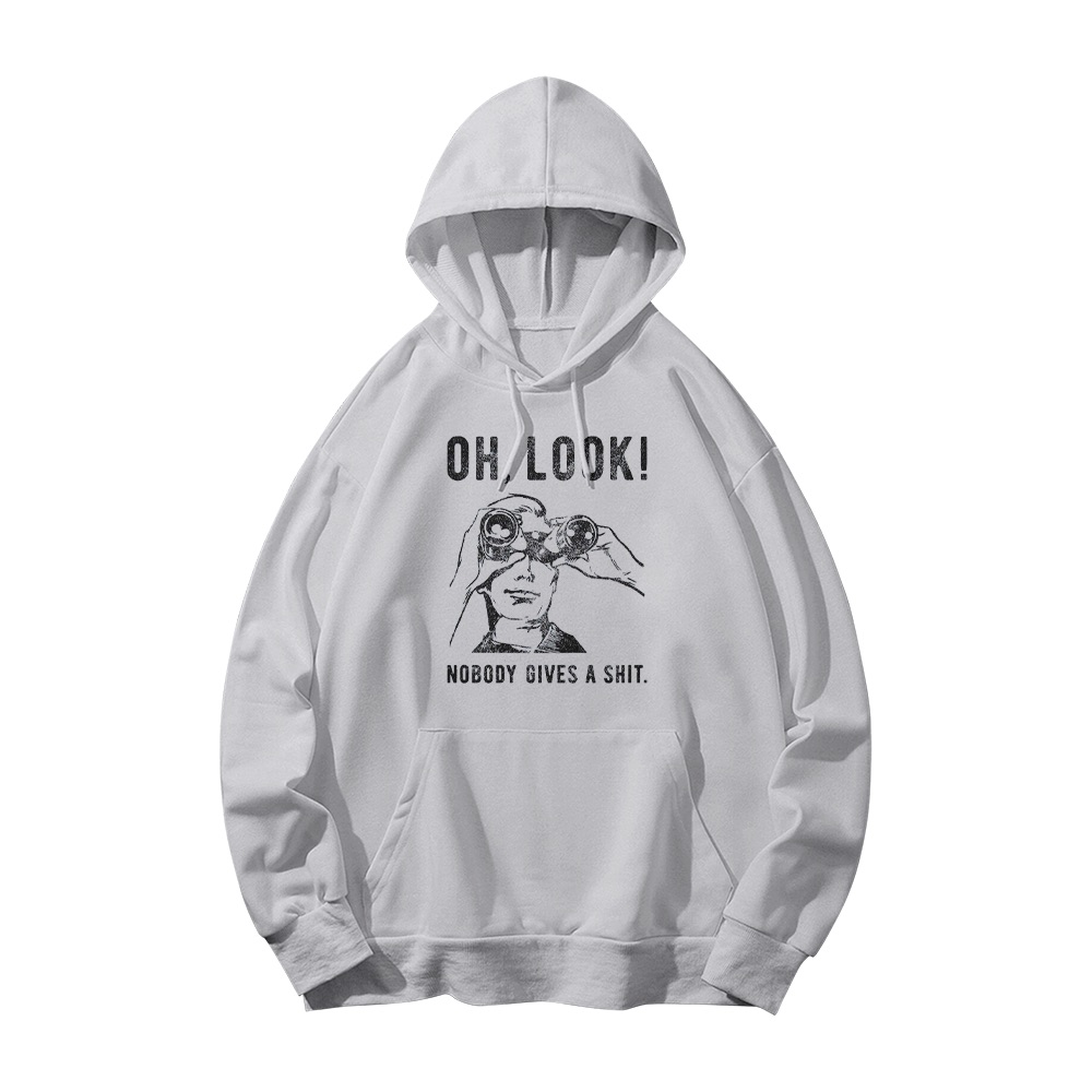 Oh Look Nobody Gives A Shit T-Shirt – Vintage Sarcastic Binoculars Graphic Tee