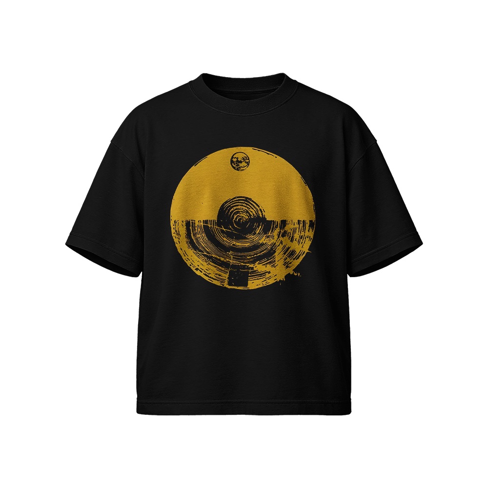 Militia T-Shirt – Vintage Industrial Metal Distressed Sun Planet Graphic Tee