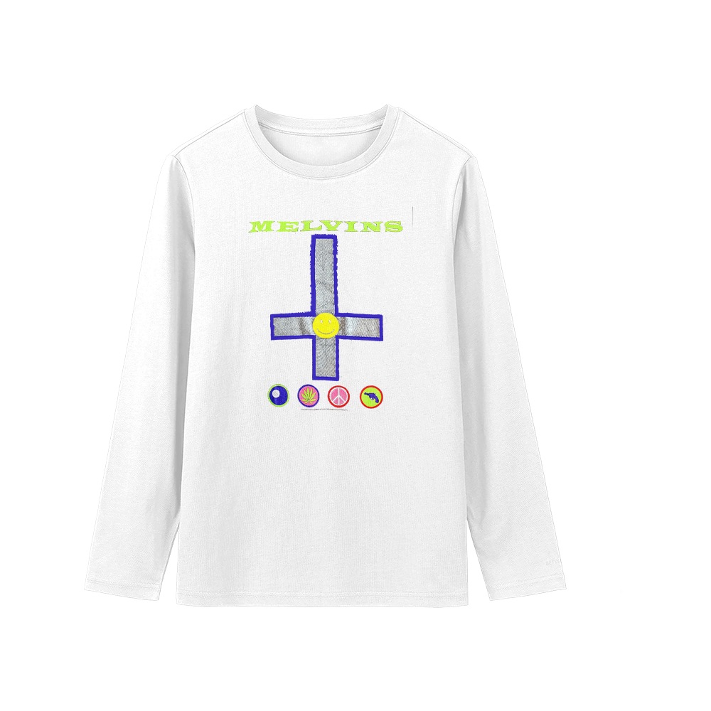 Melvins T-Shirt – Vintage Inverted Cross Smiley Grunge Punk Band Graphic Tee
