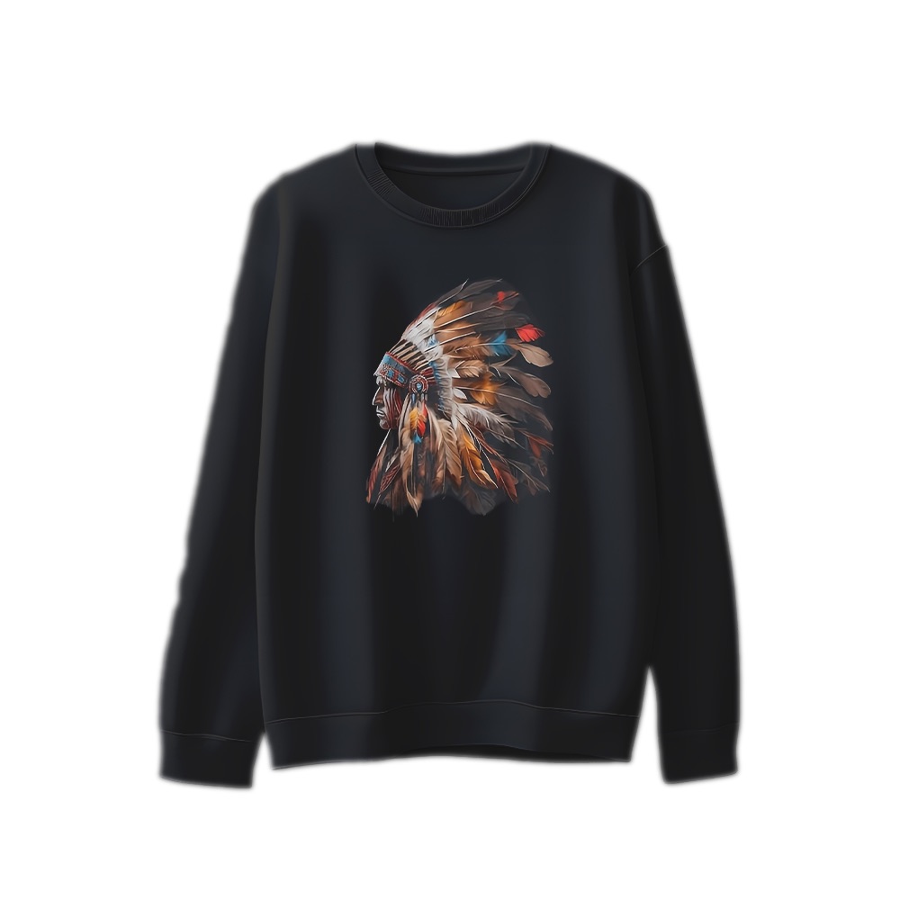 Native American Chief T-Shirt – Vintage Headdress Indigenous Warrior Graphic Tee