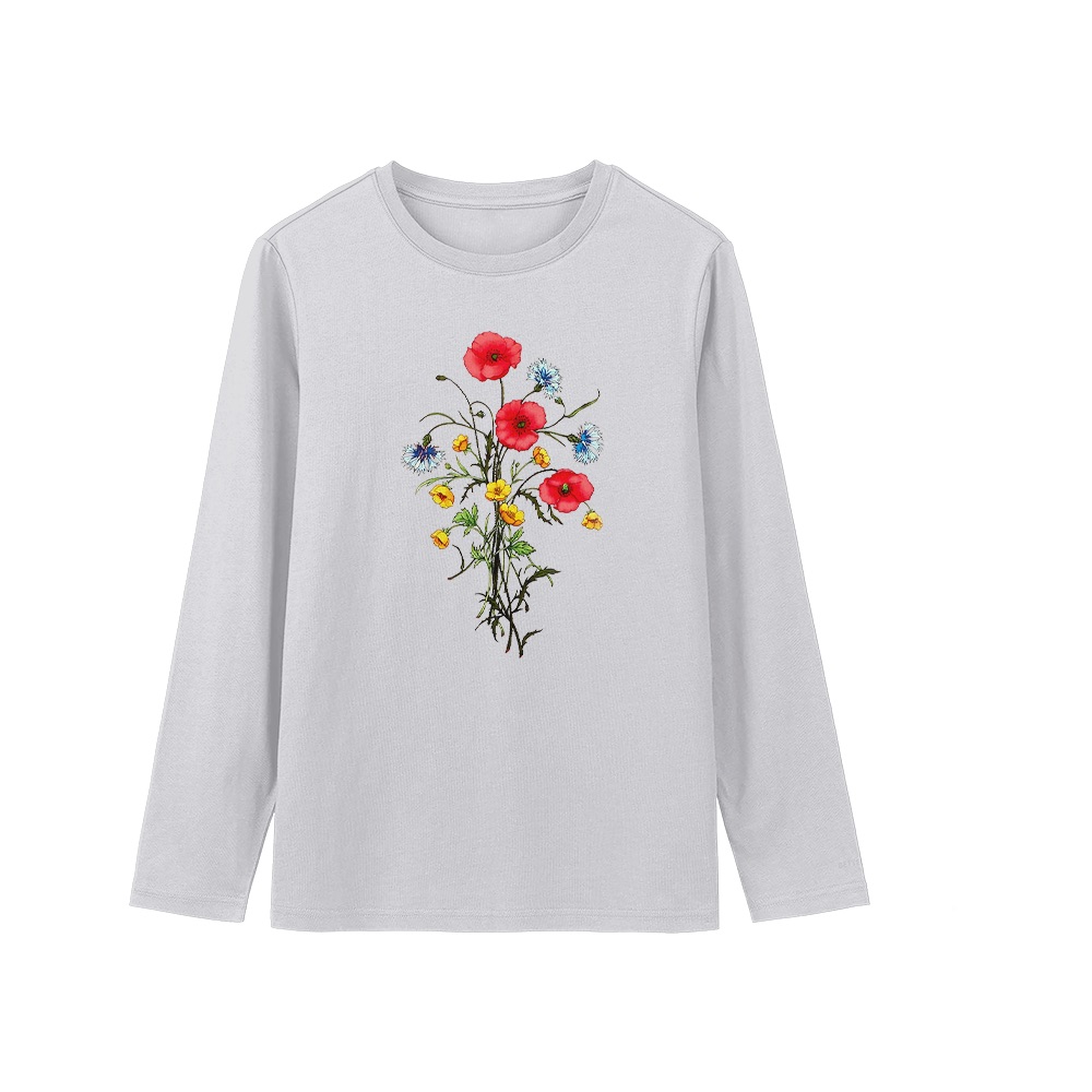 Wildflowers T-Shirt – Vintage Red Poppies Botanical Floral Graphic Tee