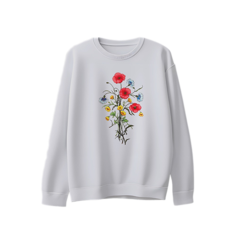 Wildflowers T-Shirt – Vintage Red Poppies Botanical Floral Graphic Tee