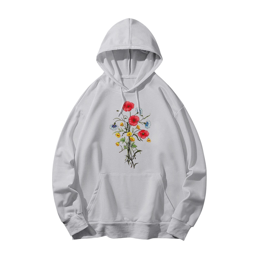 Wildflowers T-Shirt – Vintage Red Poppies Botanical Floral Graphic Tee