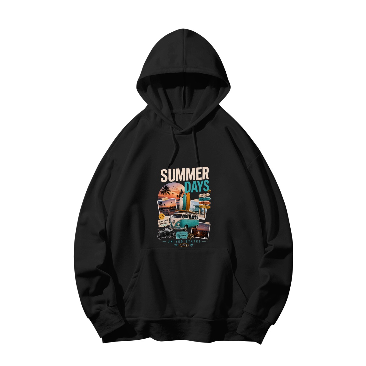 Summer Days Vintage Graphic Tee | Retro Coastal Surf Culture T-Shirt