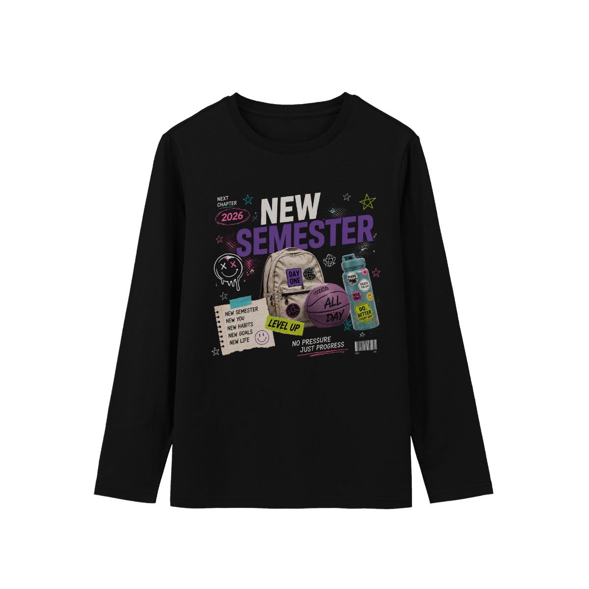 Back to School 2026 Shirt - Oversized Campus Streetwear Graphic Tee, Student Aesthetic T-Shirt