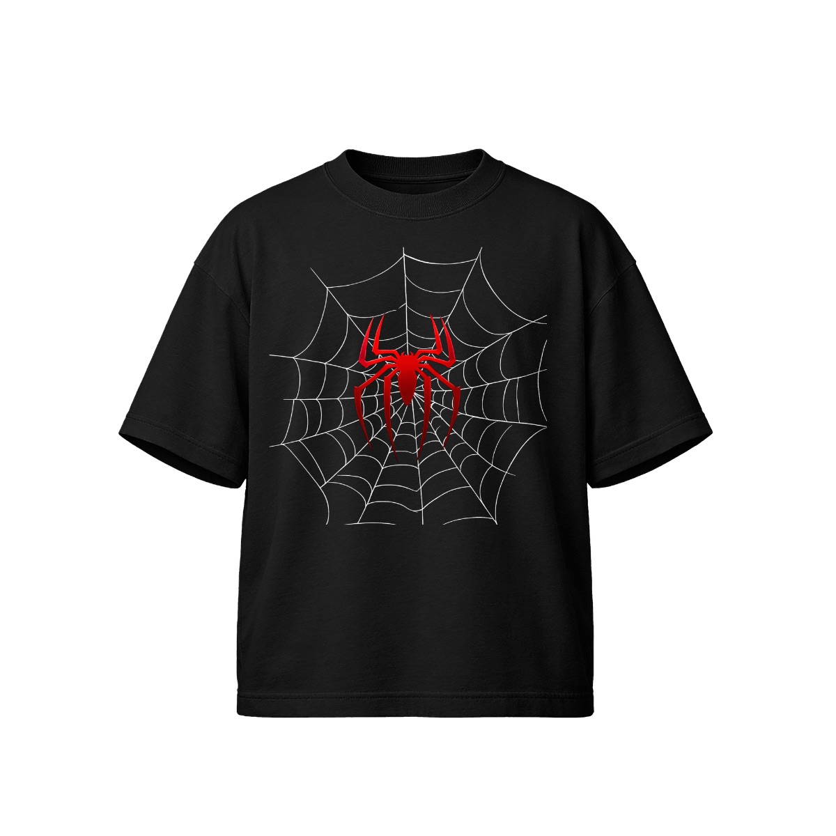 Classic Red Spider Graphic T-Shirt - Vintage Superhero Comic Apparel - Premium Black Cotton Oversized Streetwear Tee