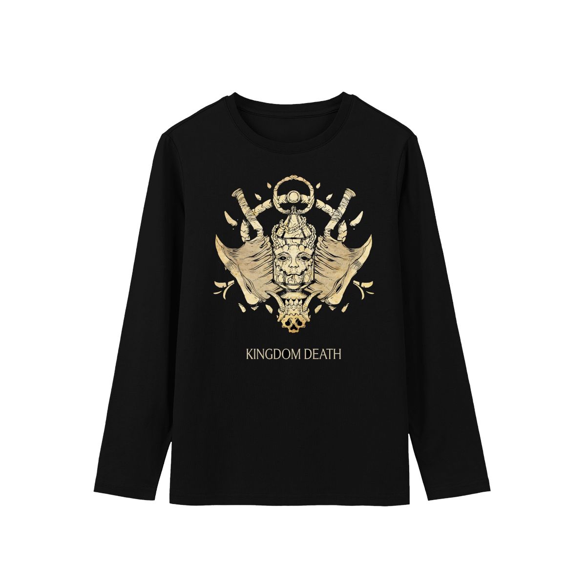 Kingdom Death Vintage Graphic T-Shirt – Gothic Skull Warrior Design Tee