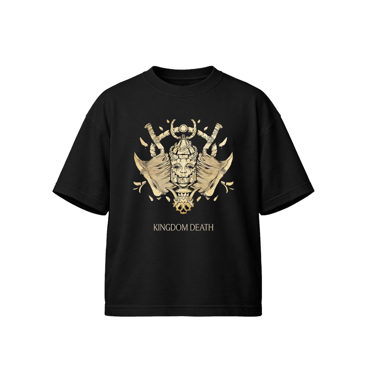 Kingdom Death Vintage Graphic T-Shirt – Gothic Skull Warrior Design Tee