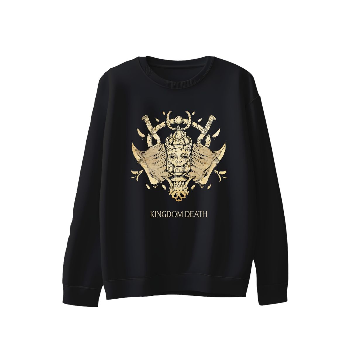 Kingdom Death Vintage Graphic T-Shirt – Gothic Skull Warrior Design Tee
