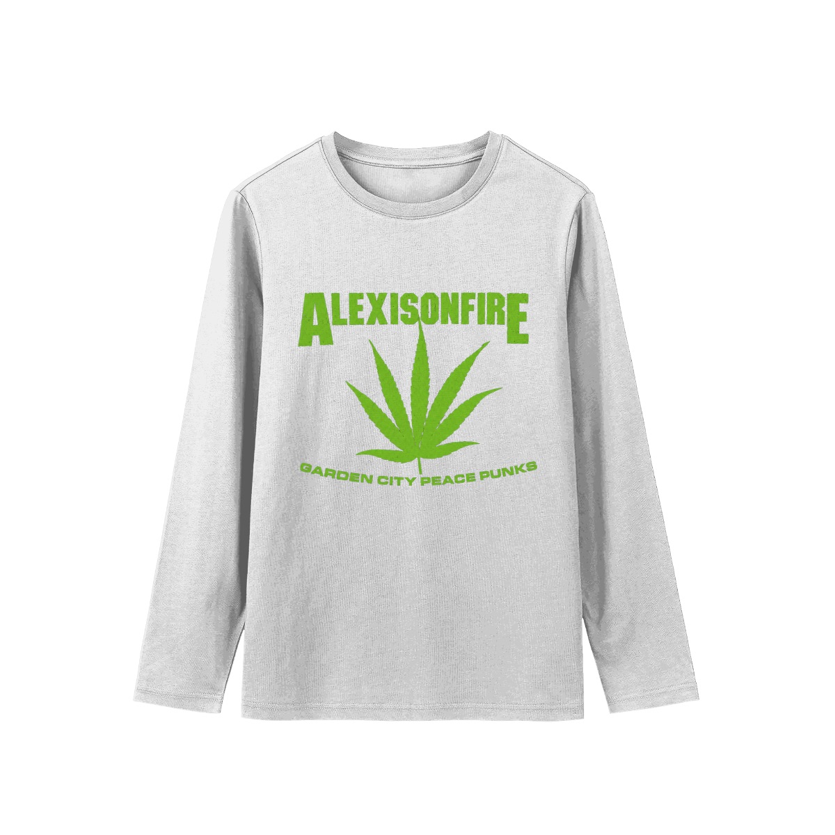 Alexisonfire Green Cannabis Leaf Punk Rock Band Tee - Garden City Peace Punk