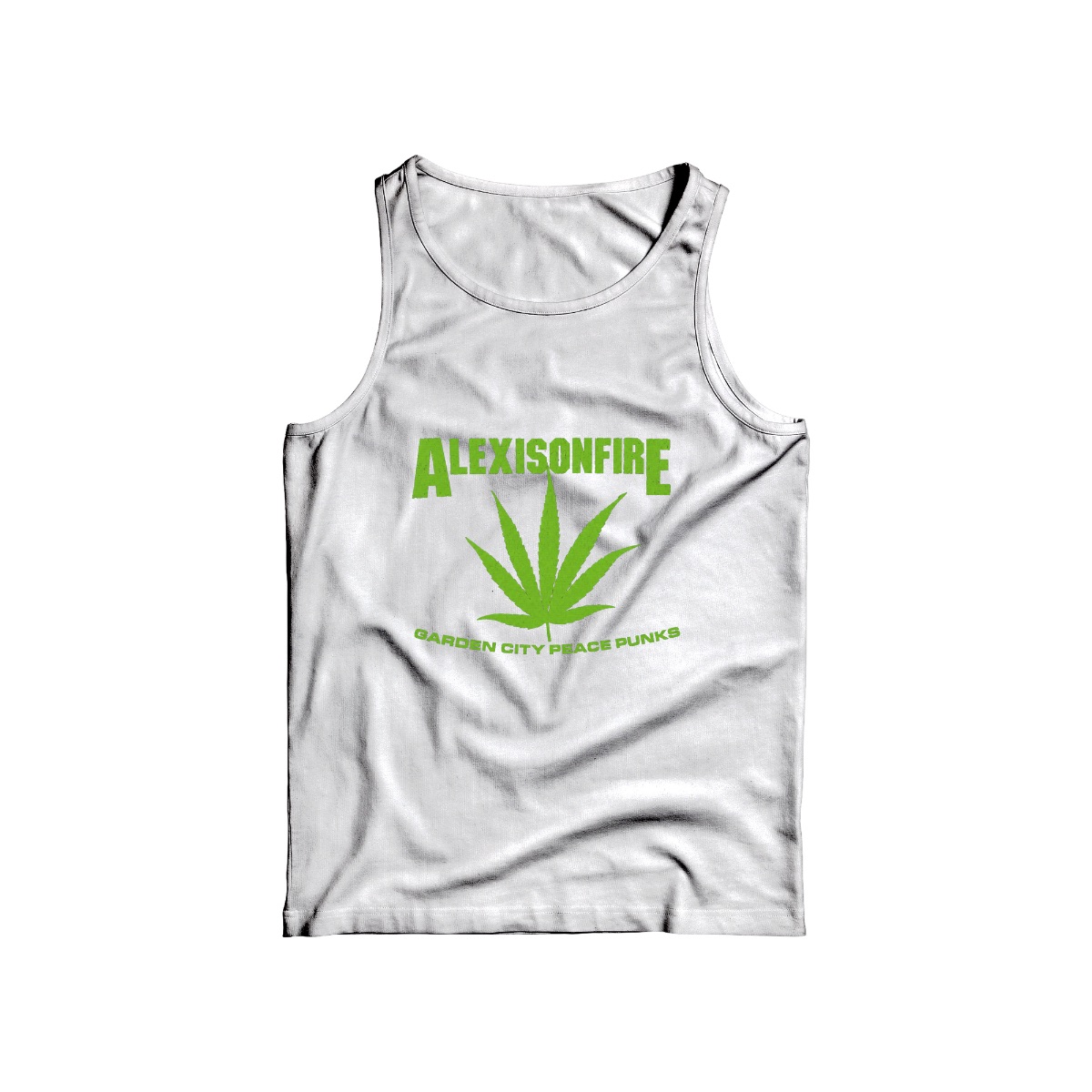 Alexisonfire Green Cannabis Leaf Punk Rock Band Tee - Garden City Peace Punk