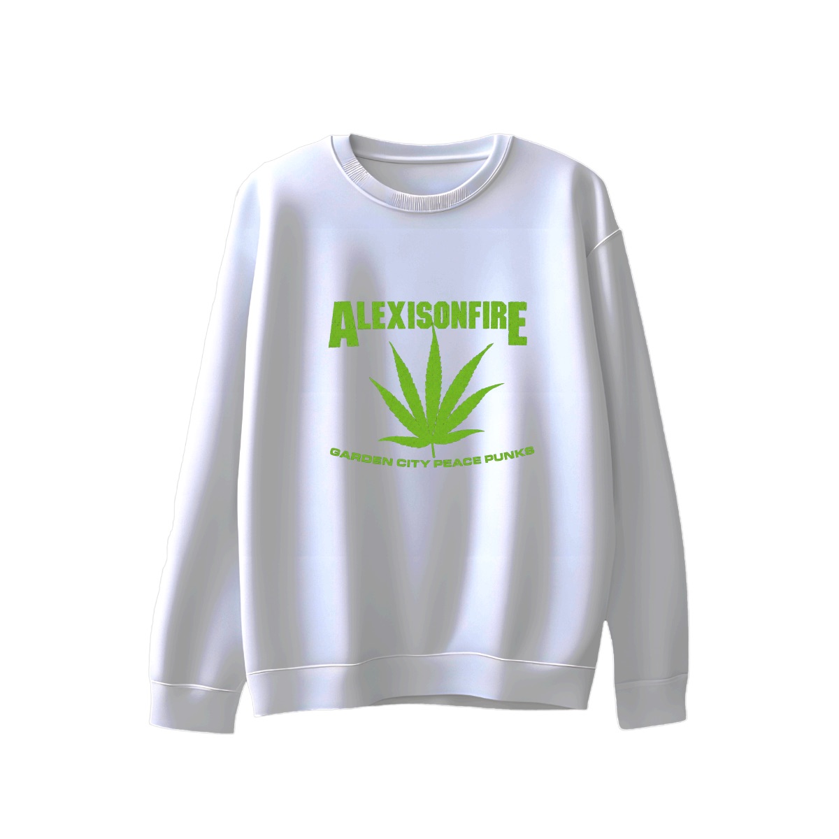 Alexisonfire Green Cannabis Leaf Punk Rock Band Tee - Garden City Peace Punk