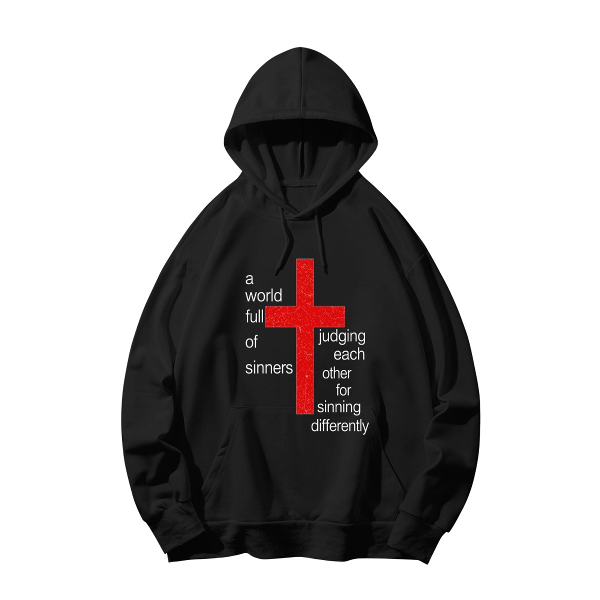 A World Full of Sinners Philosophy Typography Tee - Tank Top - Black
