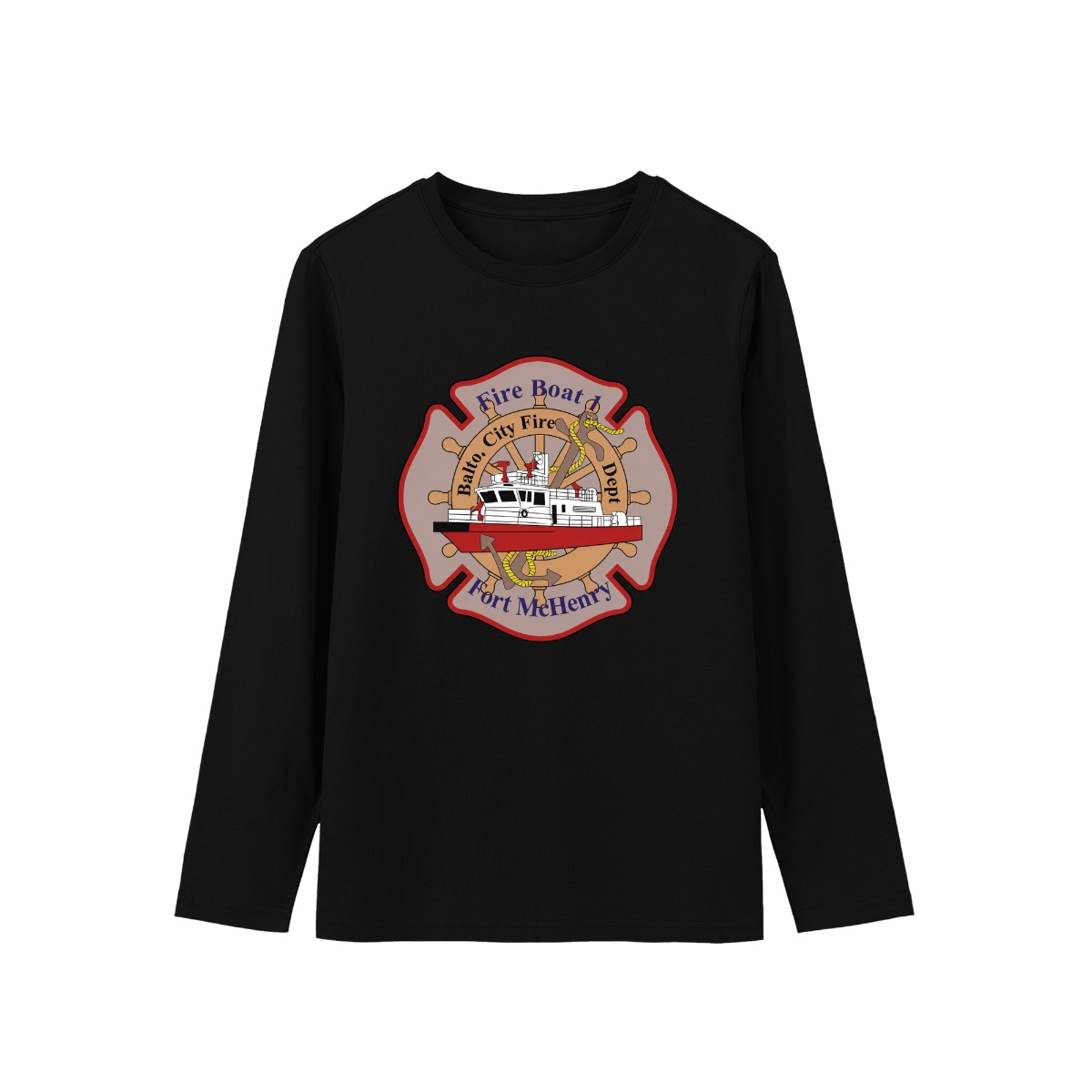 Baltimore Fire Department Fireboat 1 Fort McHenry Graphic T-Shirt