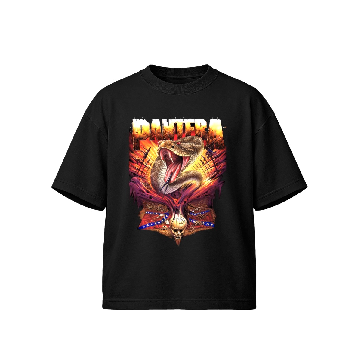 Pantera Heavy Metal Band Graphic Tee - Vintage Thrash Metal Rattlesnake Shirt