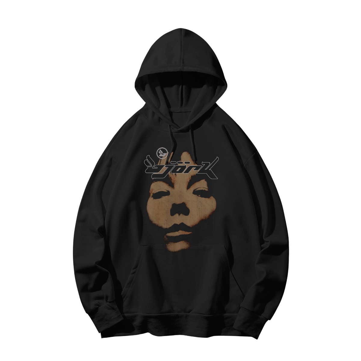 Vintage Bjork Portrait T-Shirt, 90s Electronic Pop Graphic Tee, Retro Icelandic Singer Face Art Shirt, Avant-Garde Streetwear Merch