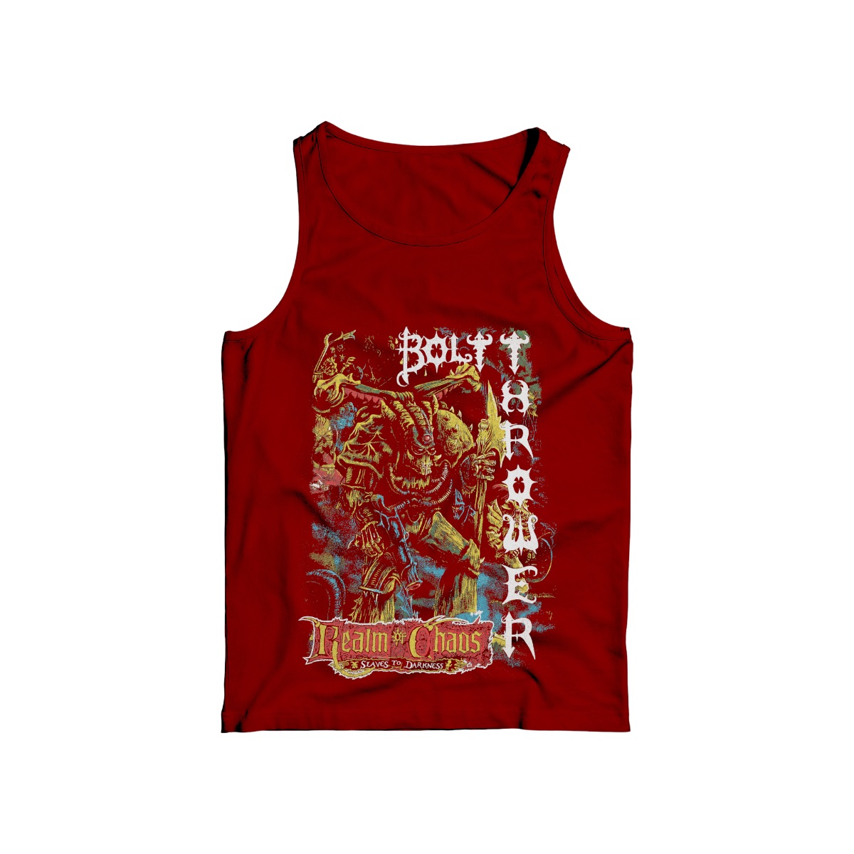 Bolt Thrower Realm of Chaos T-Shirt, Old School Death Metal Band Graphic Tee, Vintage Warhammer Slaves to Darkness Shirt