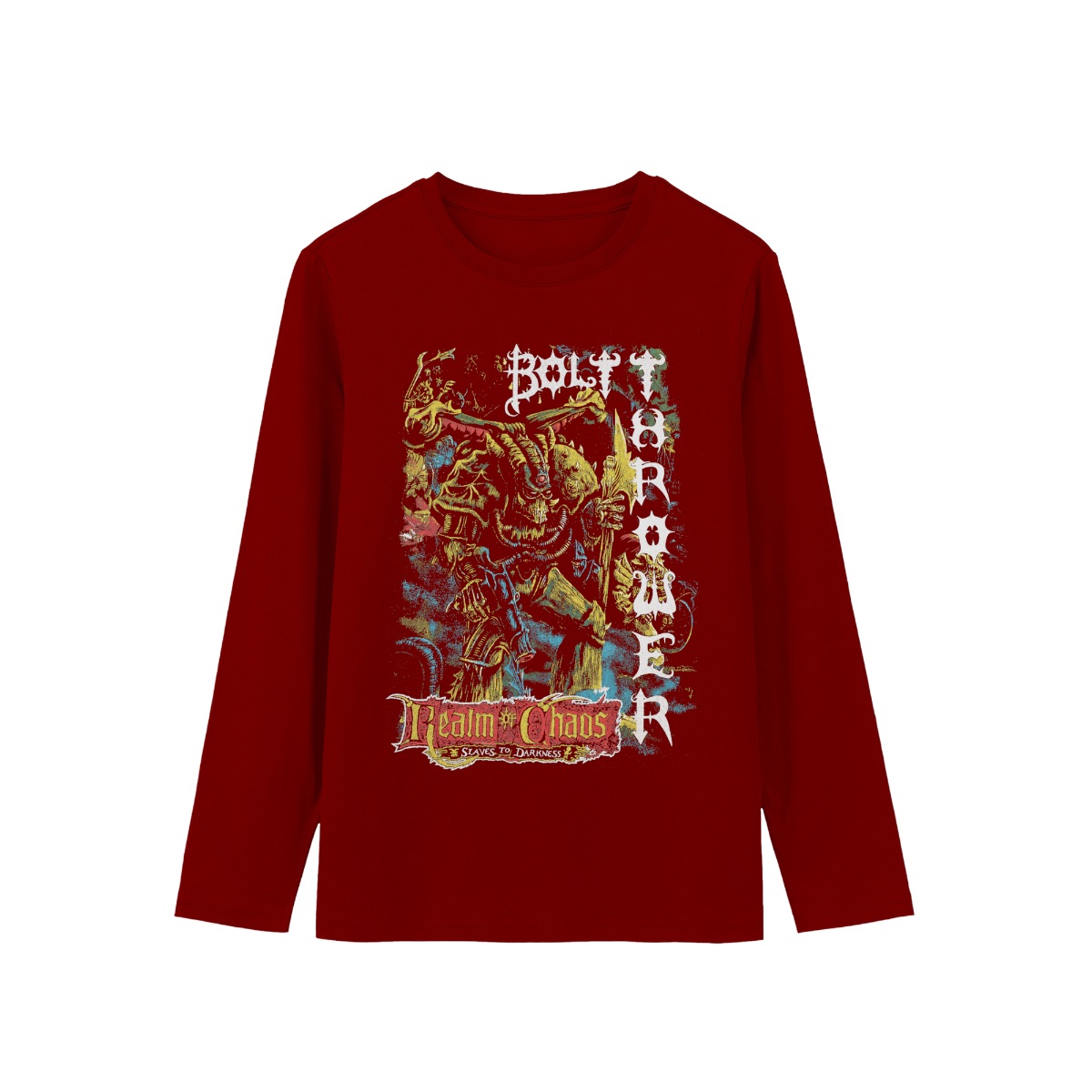 Bolt Thrower Realm of Chaos T-Shirt, Old School Death Metal Band Graphic Tee, Vintage Warhammer Slaves to Darkness Shirt