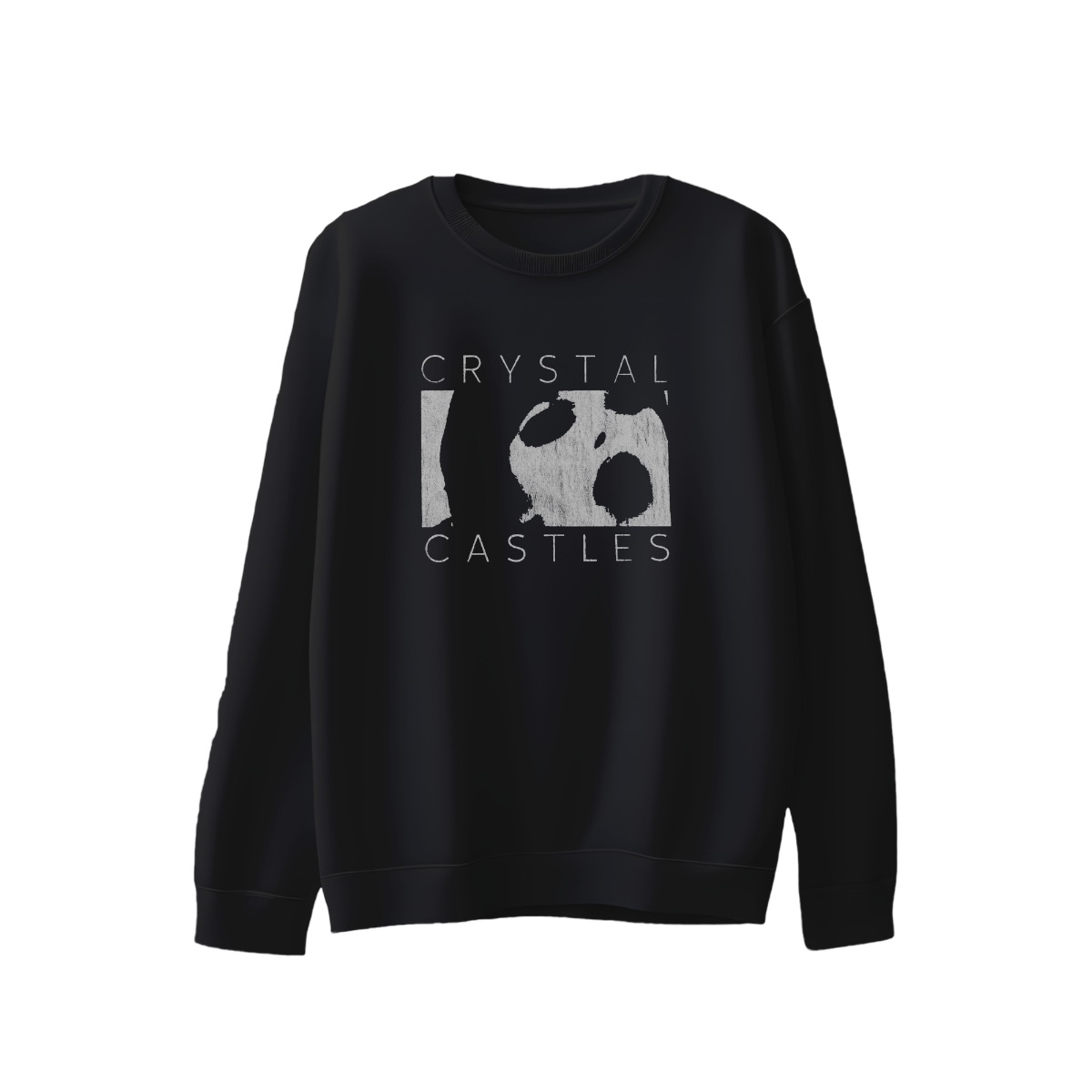 Crystal Castles Distressed Logo T-Shirt | Industrial Synthpop Band Shirt | Minimalist Goth Alt Apparel