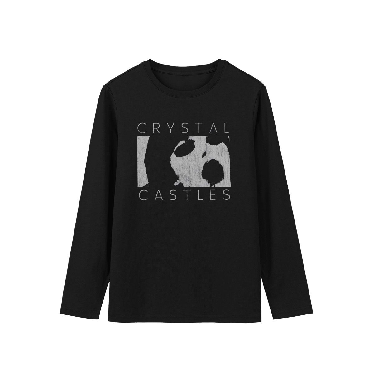 Crystal Castles Distressed Logo T-Shirt | Industrial Synthpop Band Shirt | Minimalist Goth Alt Apparel