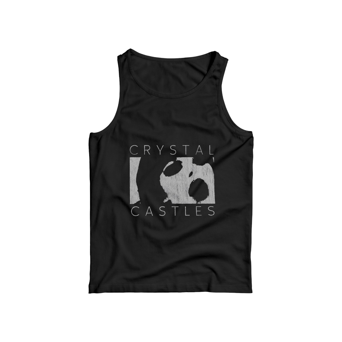 Crystal Castles Distressed Logo T-Shirt | Industrial Synthpop Band Shirt | Minimalist Goth Alt Apparel